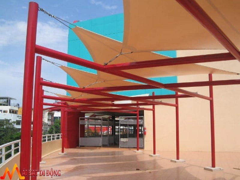 mái che bạt căng trường học