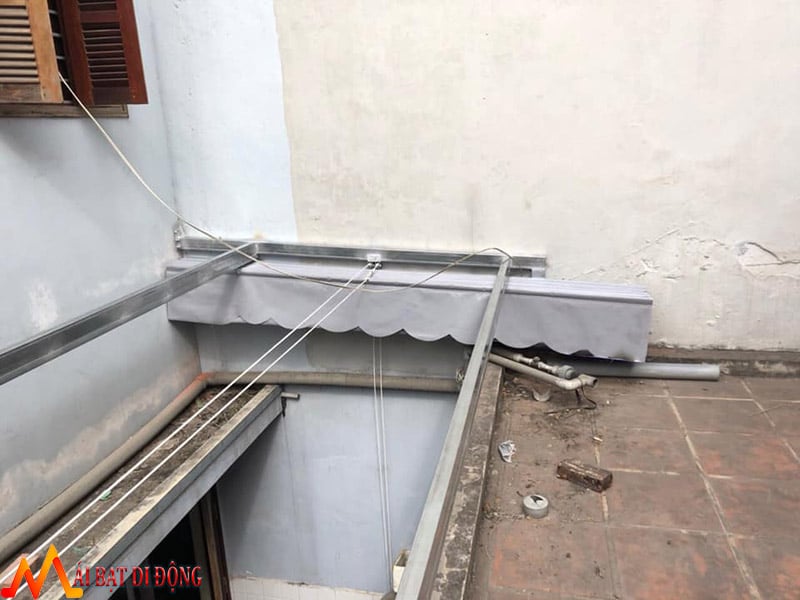 mái che kéo giếng trời
