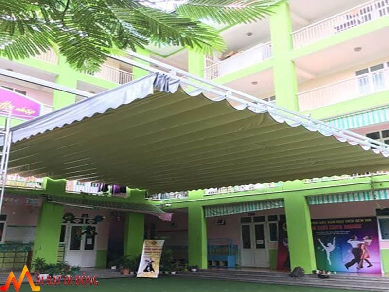 mái che lượn sóng trường mầm non