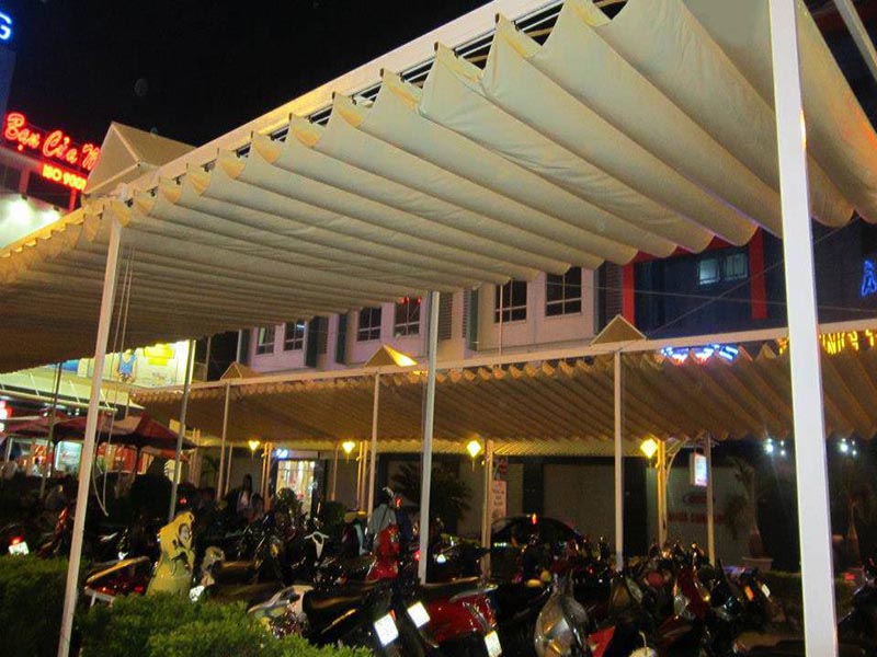 mái che nhà để xe bằng bạt