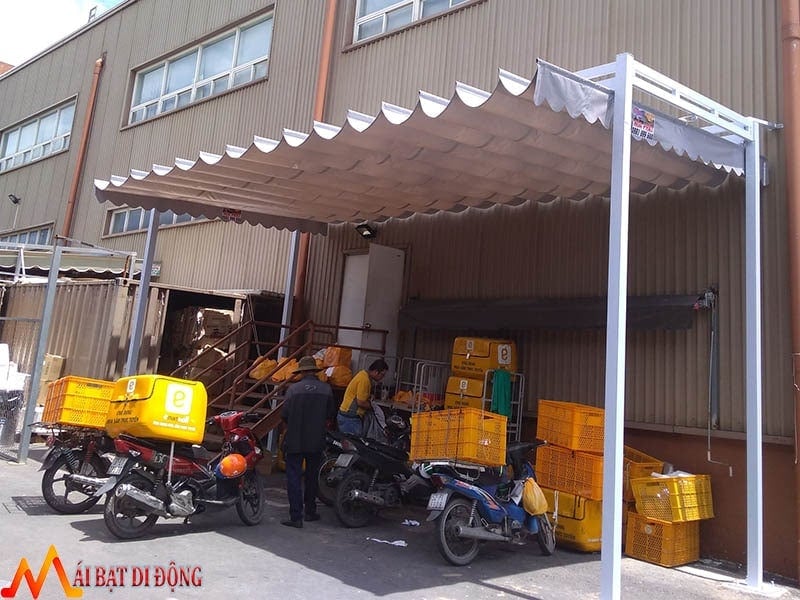 mái che xếp nhà để xe