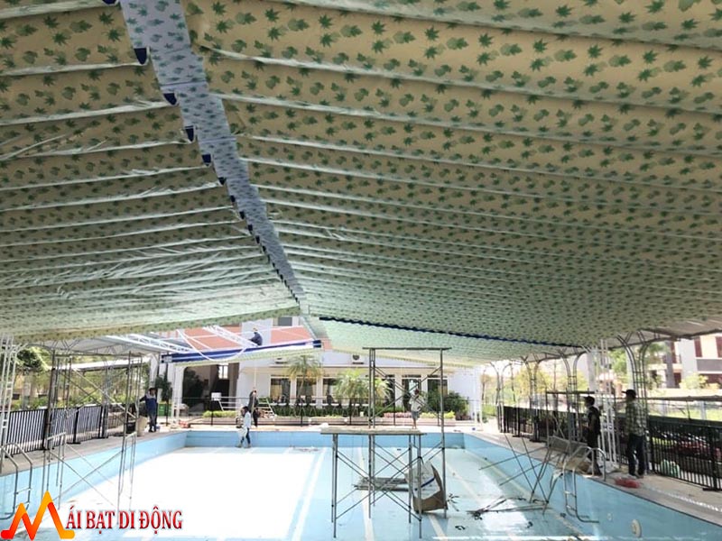 Lắp đặt mái che nắng bể bơi