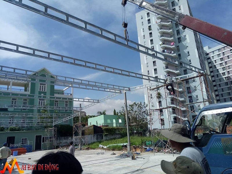 khung mái xếp di động KCN