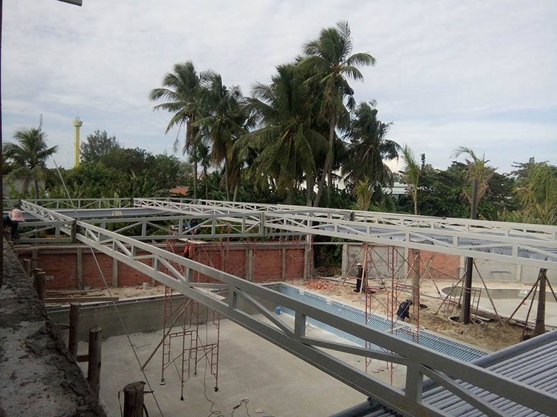 Lắp đặt Mái xếp di động, mái bạt xếp, mái bạt lùa tại địa bàn tỉnh Bình Phước