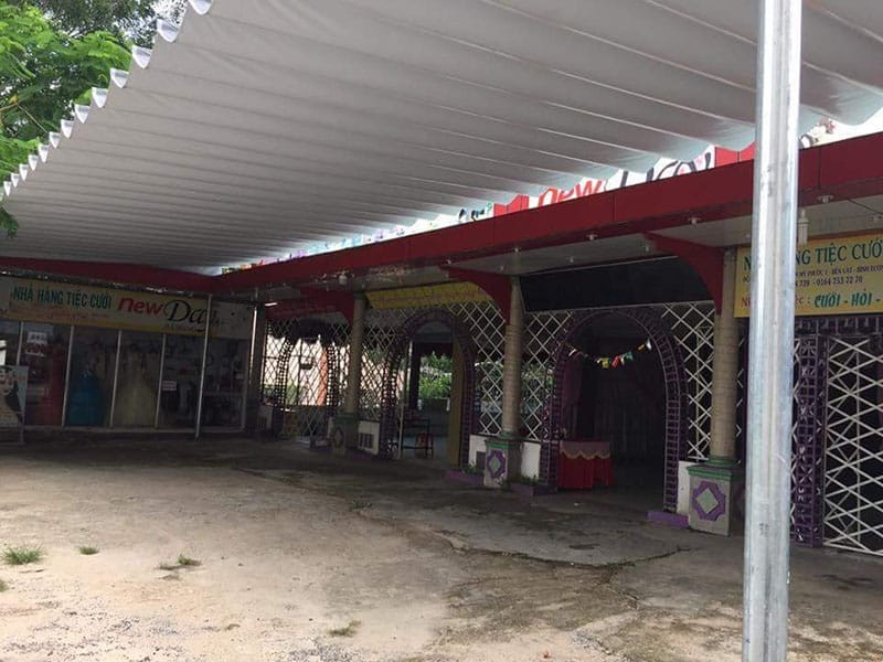 Mái che nhà hàng tiệc cưới, Mái xếp di động nhà hàng tiệc cưới