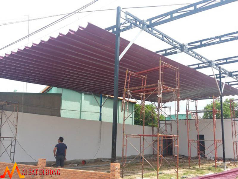 thi công mái che nhà hàng