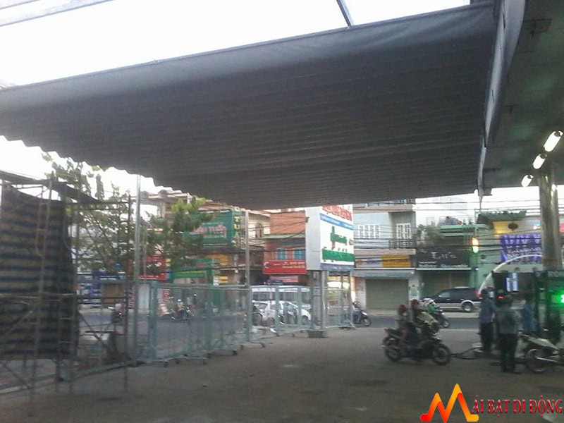 Lắp đặt mái xếp di động tại cây xăng Biên Hòa Đồng Nai