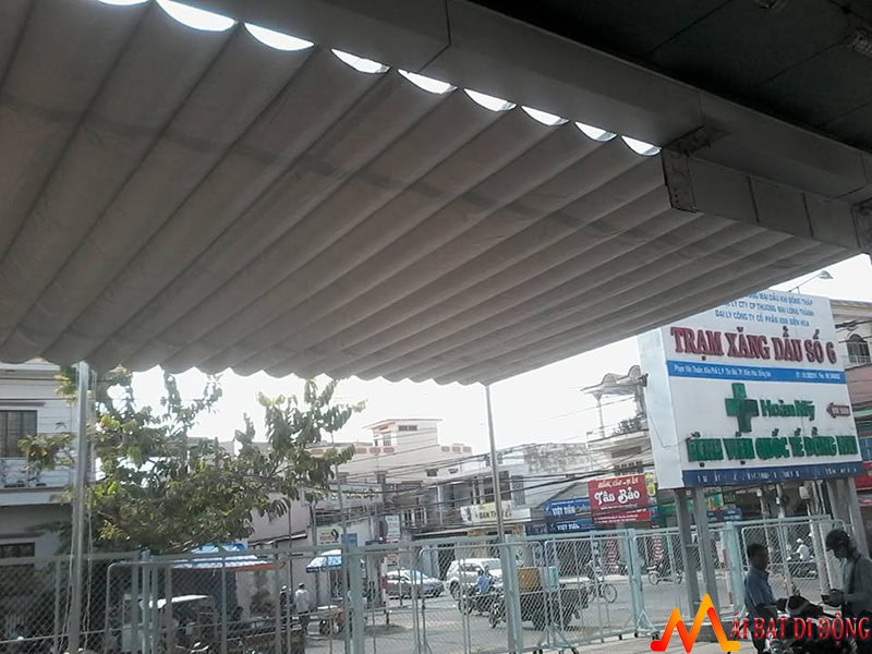 Lắp đặt mái xếp di động tại cây xăng Biên Hòa Đồng Nai