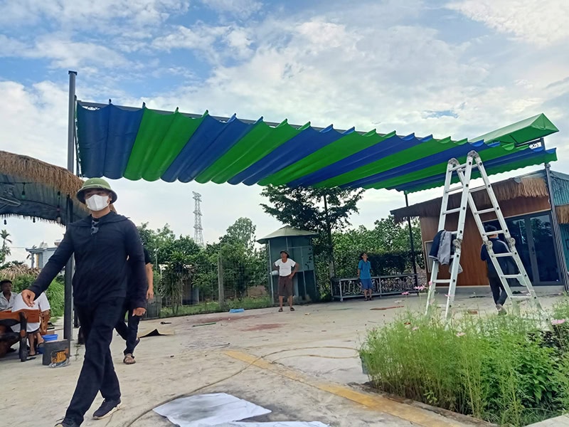 Mái bạt kéo lùa tại Đông Hưng Thái Bình